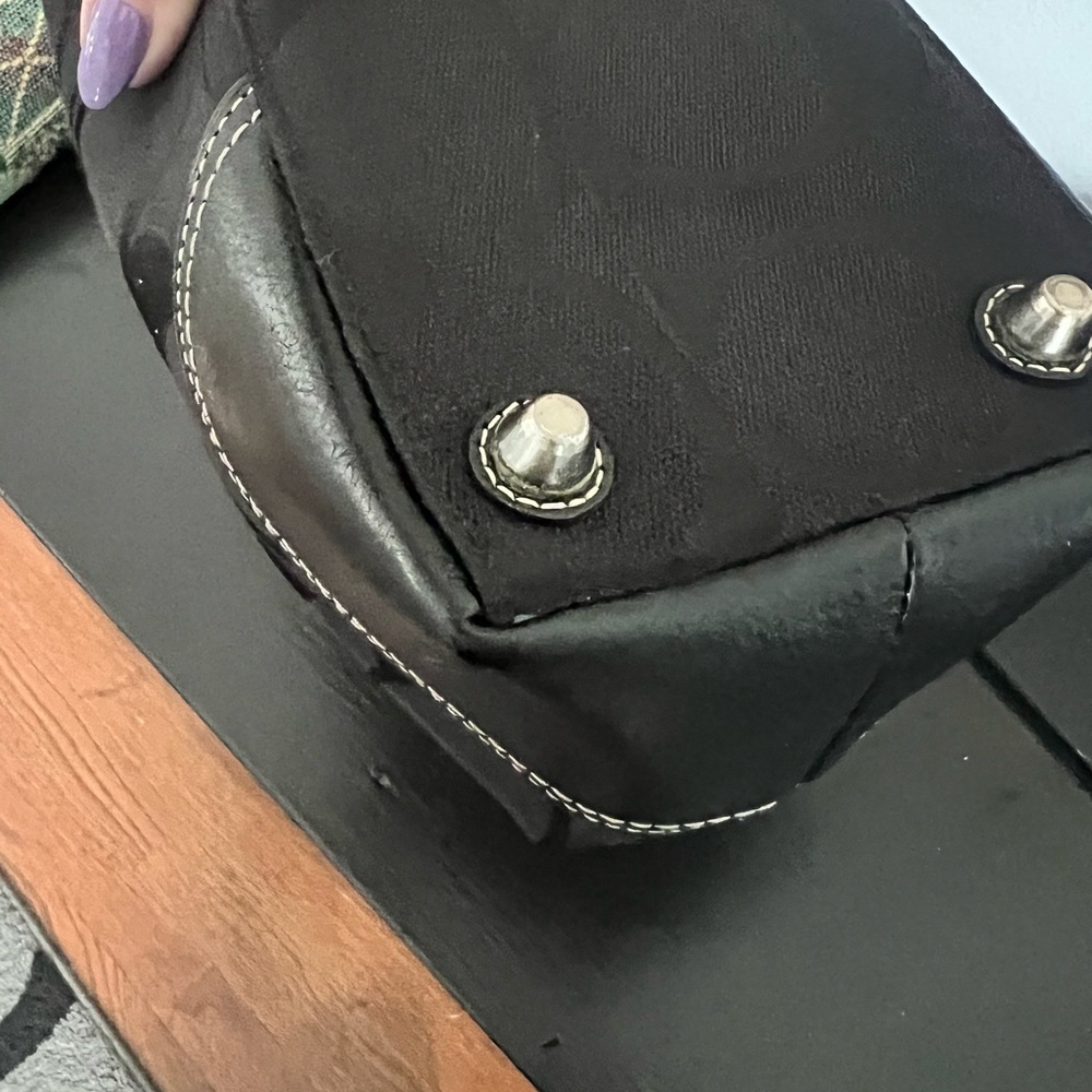 Coach Hampton Signature Python Stripe Carryall Satchel - Picture 12 of 17